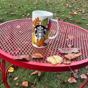 Starbucks 2016 Autumn Coffee Mug Fall Leaves